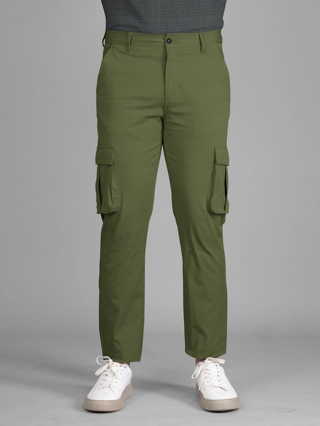 

The Pant Project Men Tailored Slim Fit Cargos Trousers, Olive