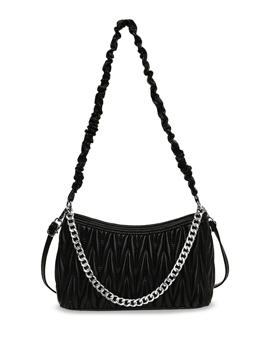 

StyleCast x Revolte Women Textured Swagger Sling Bag, Black