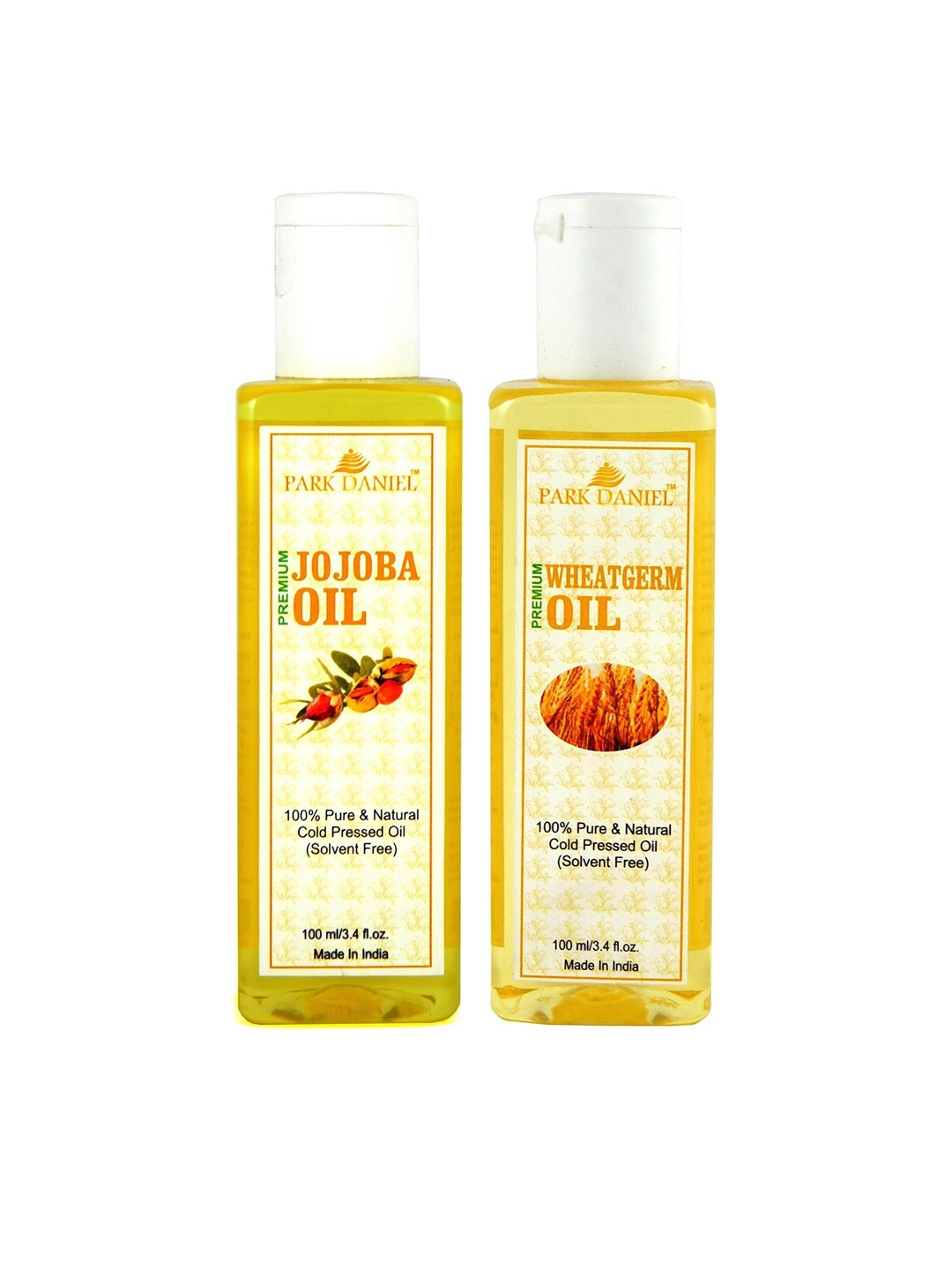 

Park Daniel Set of 2 Premium Jojoba Oil With Wheatgerm Oil - 100 ml Each, Transparent