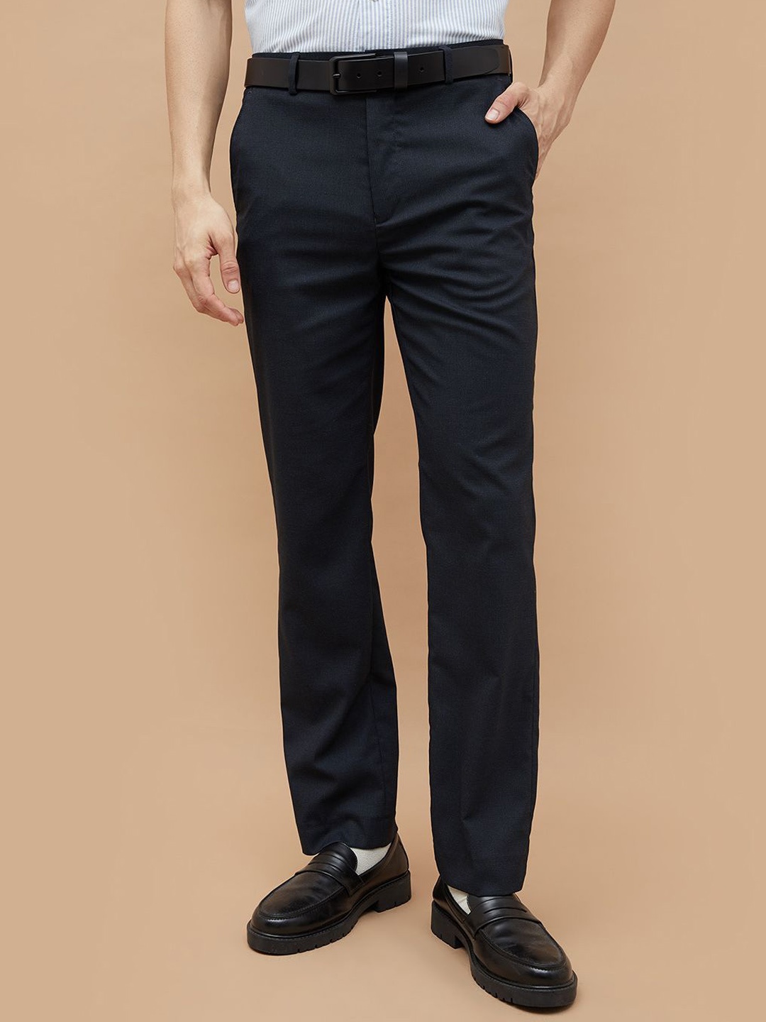 

CODE by Lifestyle Men Regular Fit Trousers, Black