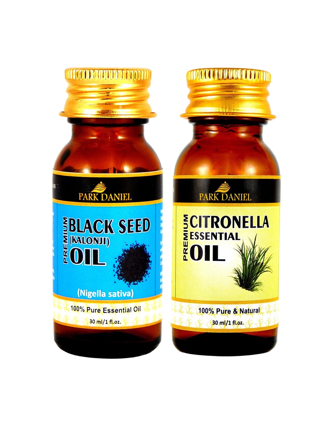 

Park Daniel Set Of 2 Black Seed & Citronella Essential Oil- 30 ml Each, Transparent