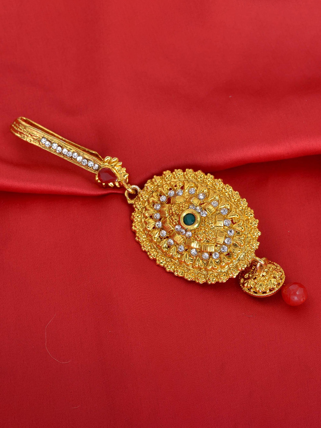 

MEMOIR Gold Plated CZ Stone Studded Waist Chain