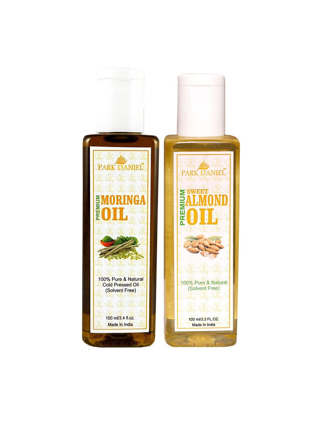 

Park Daniel Set Of 2 Premium Natural Moringa With Sweet Almond Oil - 100 ml Each, Transparent