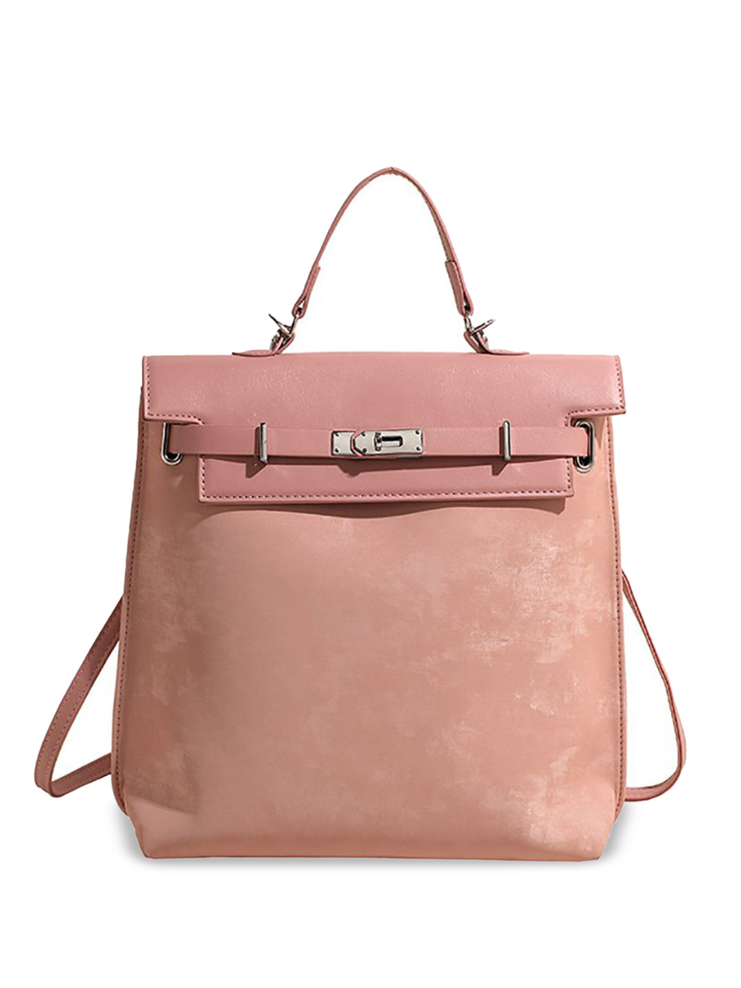 

StyleCast x Revolte Women Solid Swagger Satchel Bag, Pink