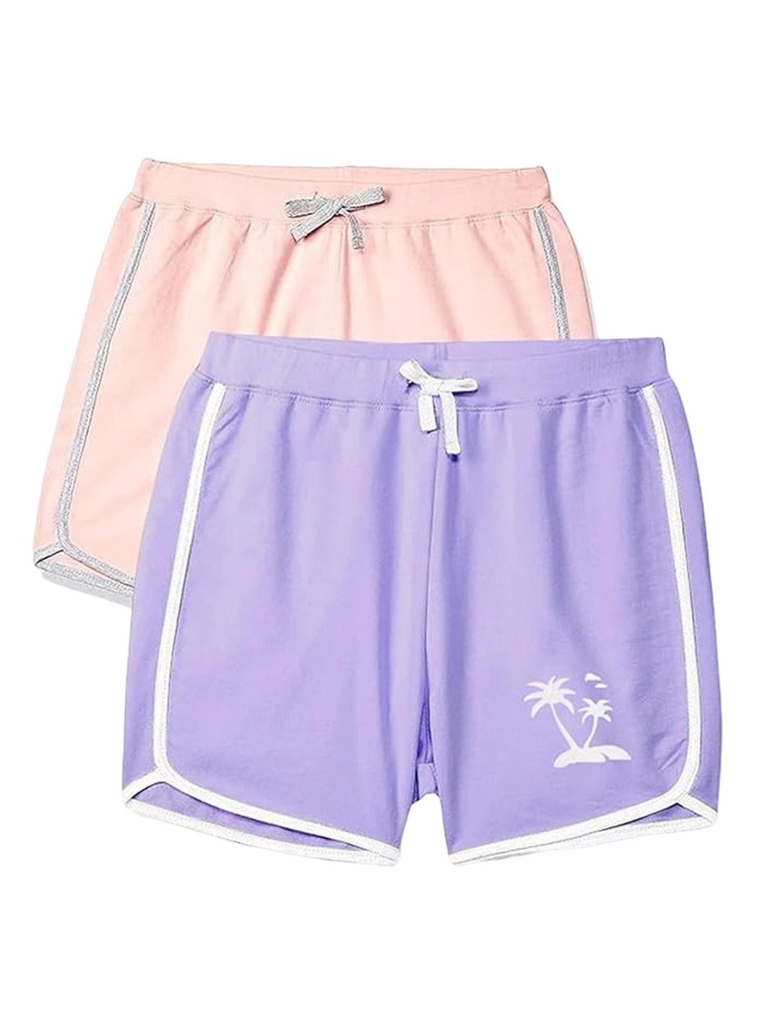 

BAESD Girls Regular Fit Mid-Rise Running Shorts, Pink