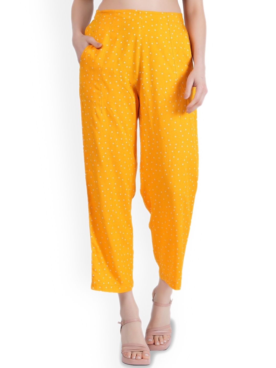 

Jandir Fashion Printed Trousers, Yellow