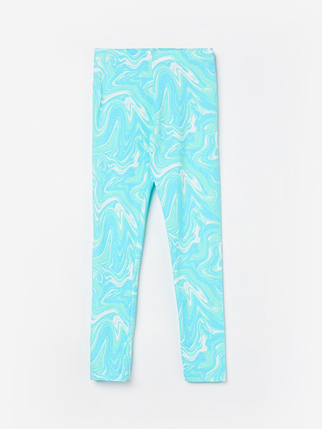

Fame Forever by Lifestyle Girls Abstract Printed Slip-On Leggings, Blue