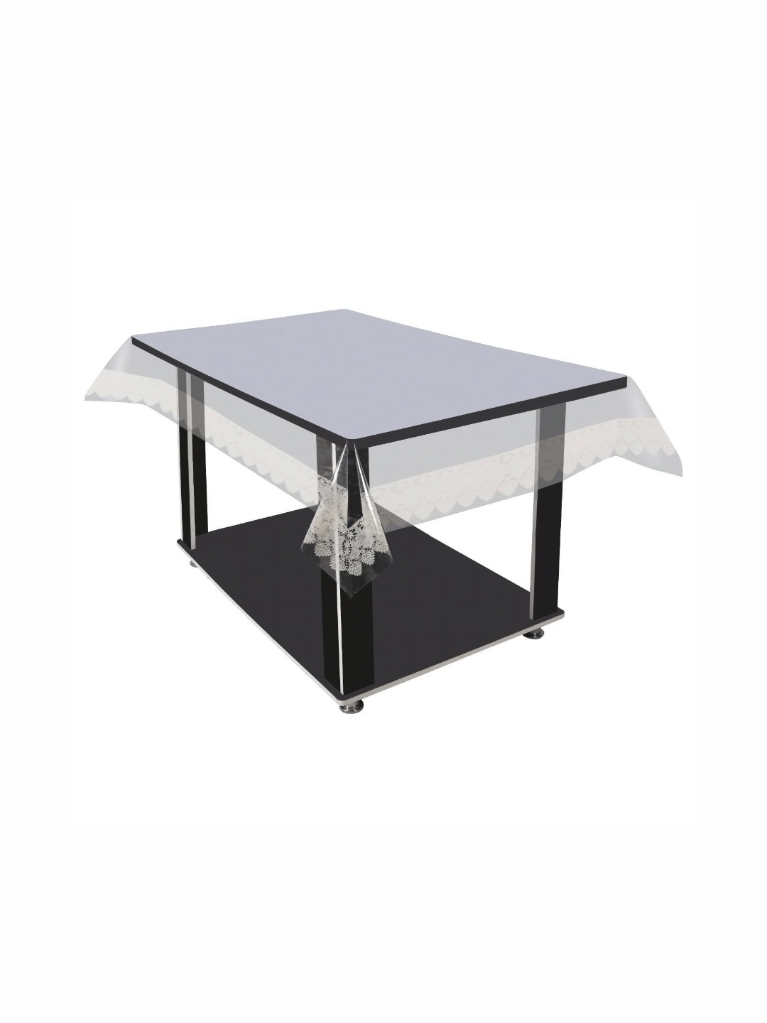 

Homerz White Floral Waterproof 4 Seater Table Cover