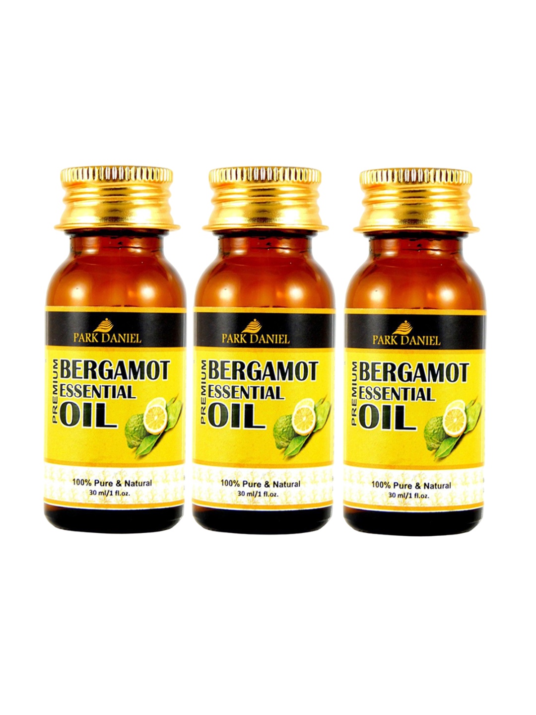 

Park Daniel Set Of 3 Premium Bergamot Essential Oil - 30 ml Each, Transparent