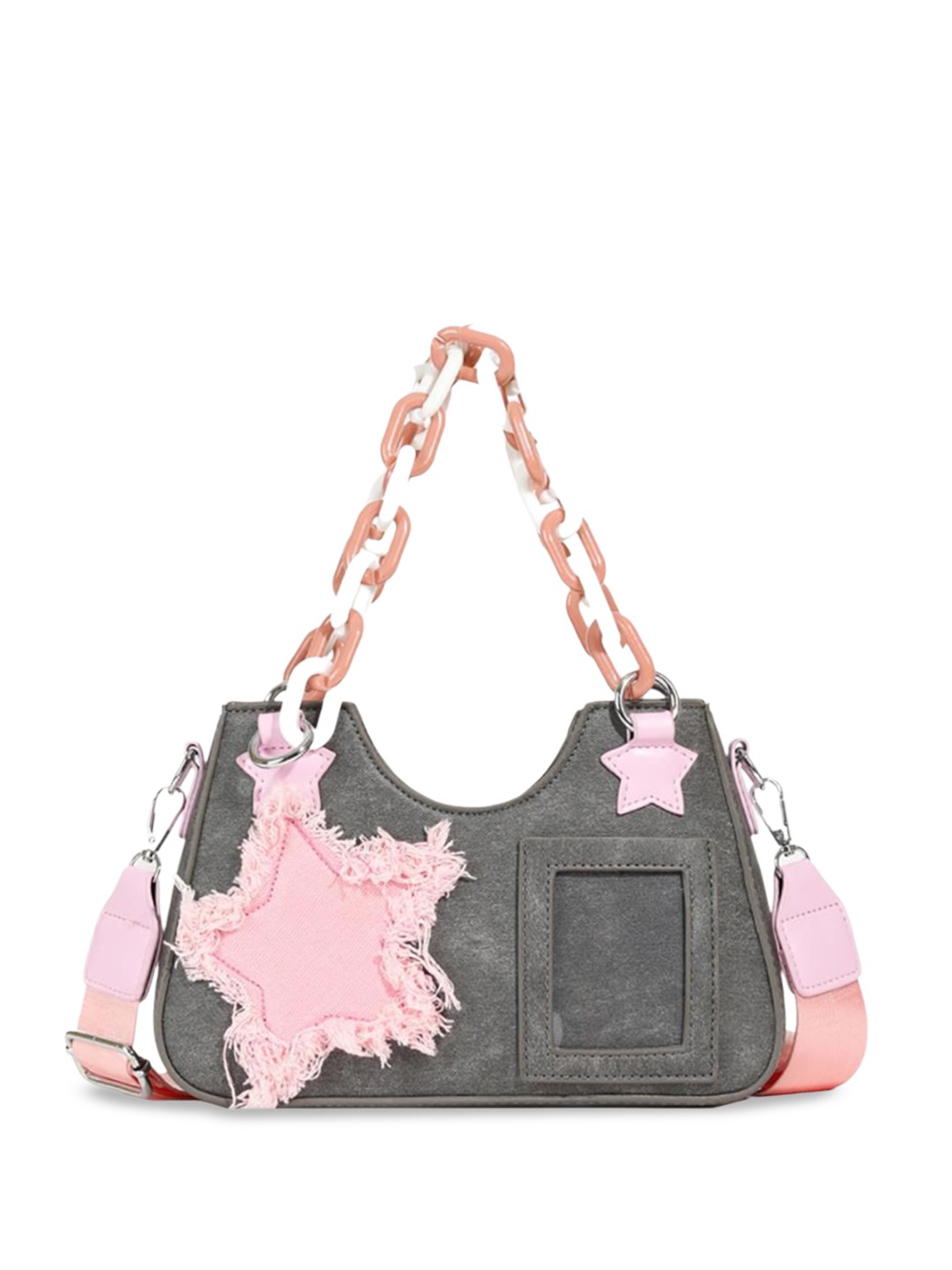

StyleCast x Revolte Women Textured Structured Shoulder Bag, Green