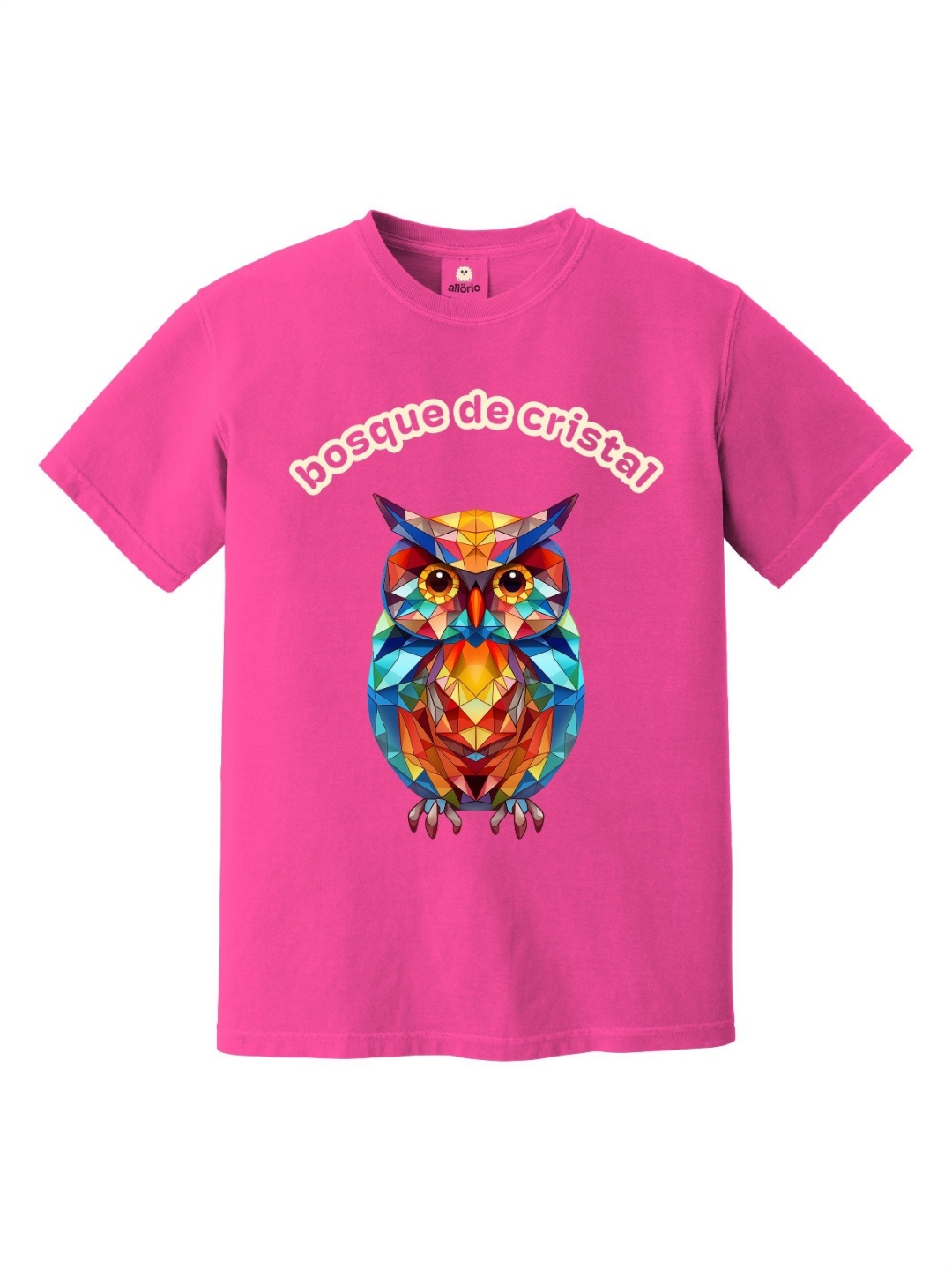 

allorio kids Girls Printed Pure Cotton Applique T-shirt, Pink