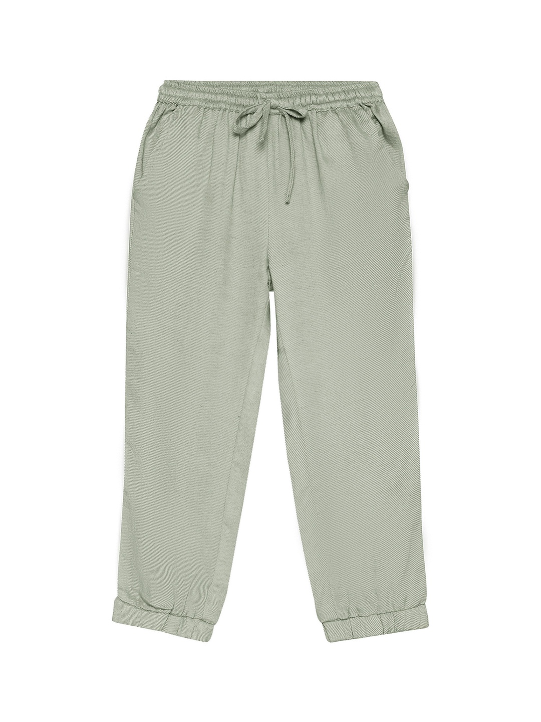 

charkhee Kids Cotton Solid Mid-Rise Smart Tapered Fit Joggers, Sea green