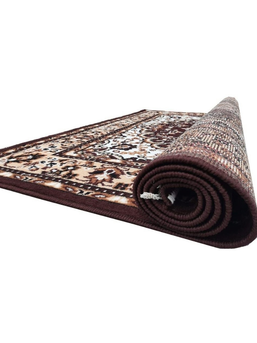 

Samjeeda Handloom carpets Red Geometric Anti-Skid Polyester Carpet