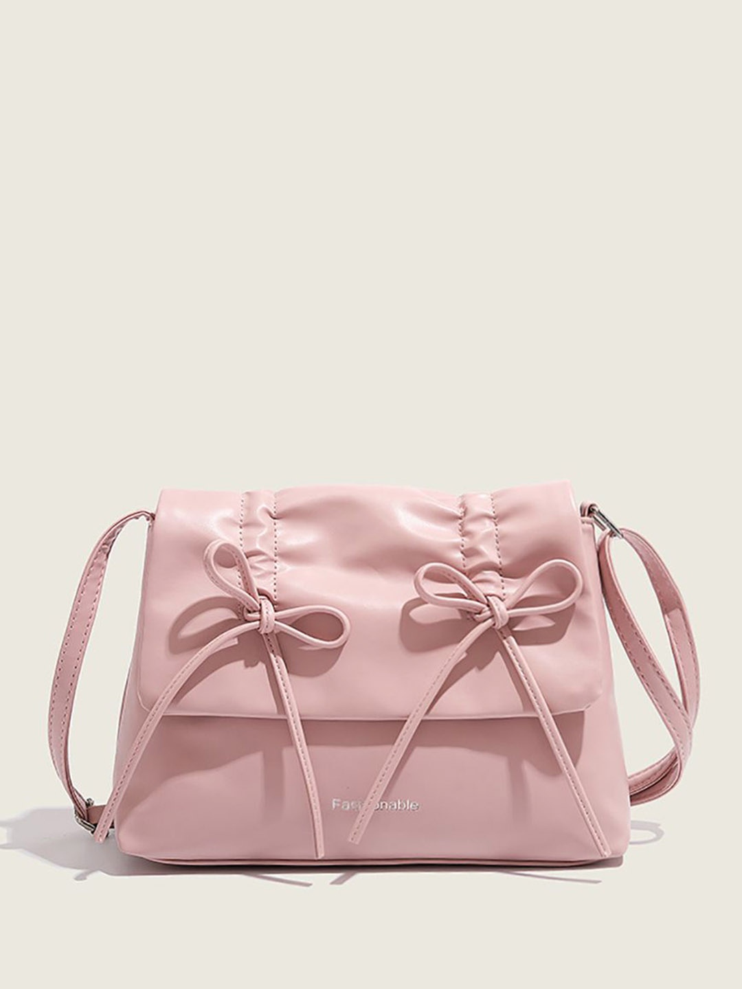 

StyleCast x Revolte Women Solid Swagger Sling Bag, Pink