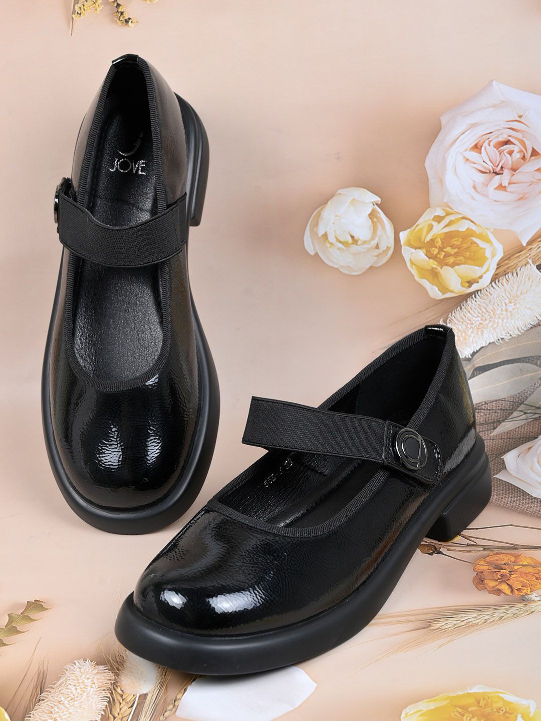 

Jove Women PU Platform Sandals, Black