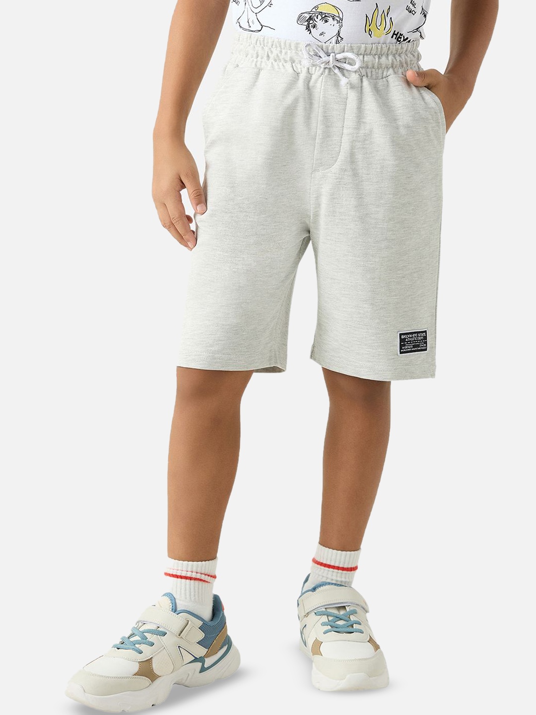 

Juniors by Babyshop Boys Fashion Mid-Rise Regular Fit Shorts, Grey