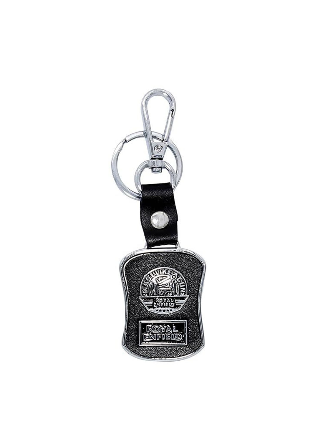 

MEMOIR Textured Stainless Steel Royal Enfield Key Chain, Black