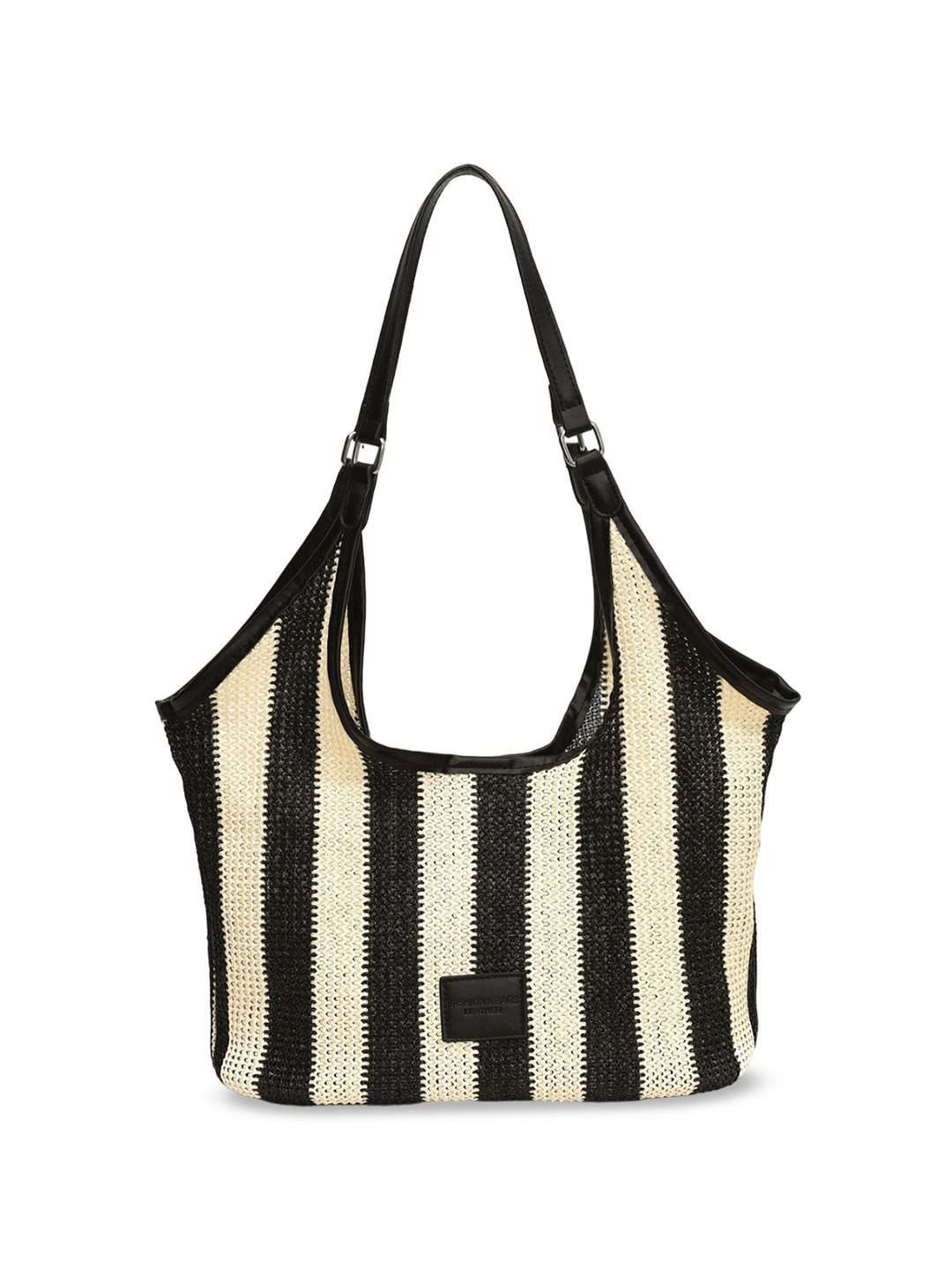 

StyleCast x Revolte Women Textured Structured Shoulder Bag, Black
