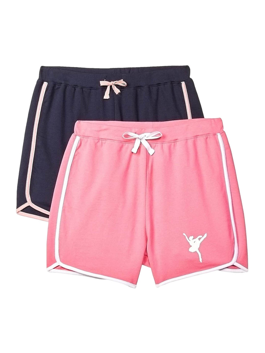 

BAESD Girls Cotton Regular Fit Running Shorts, Pink