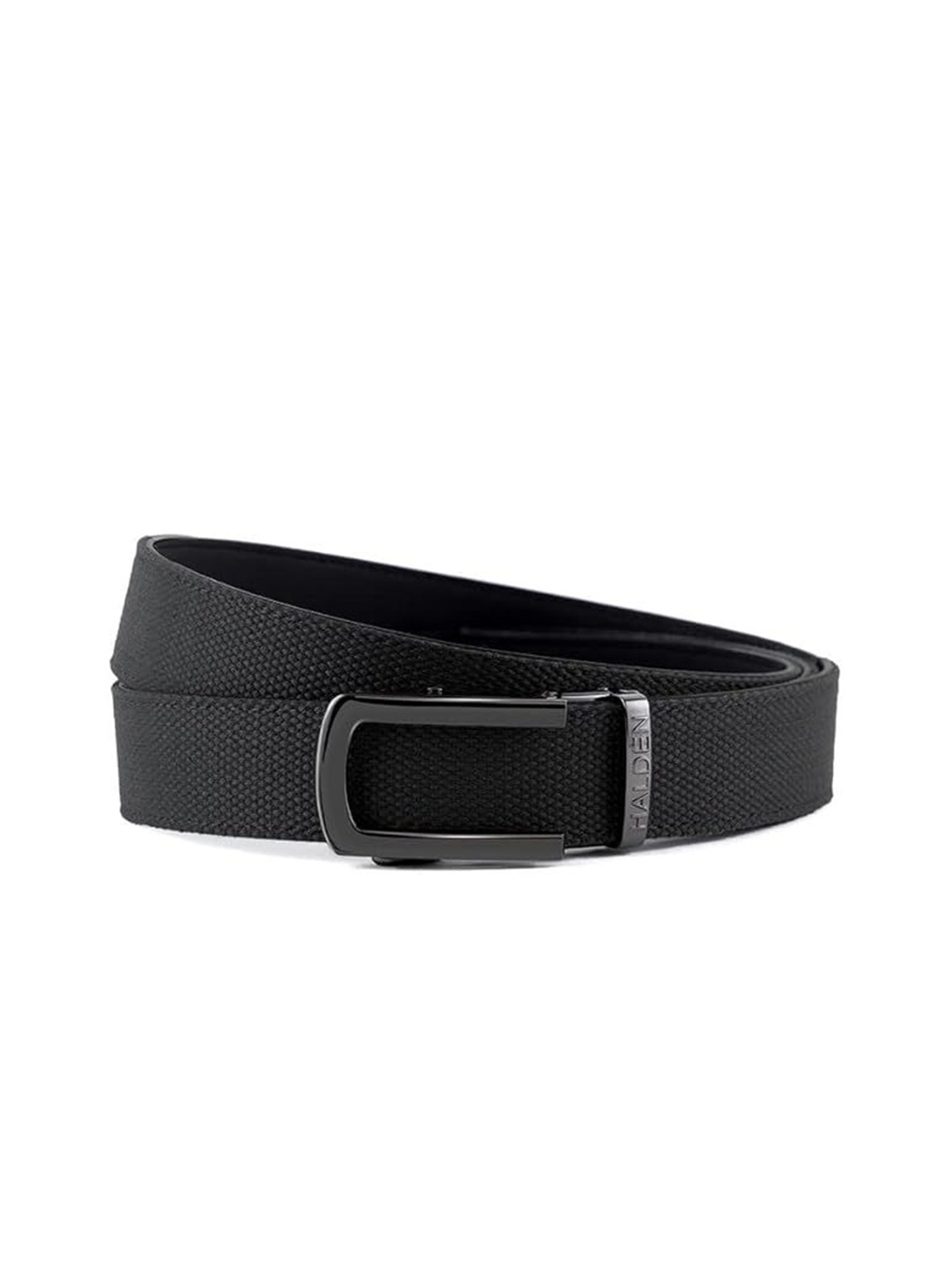 

HALDEN Men Textured Leather Belt, Black