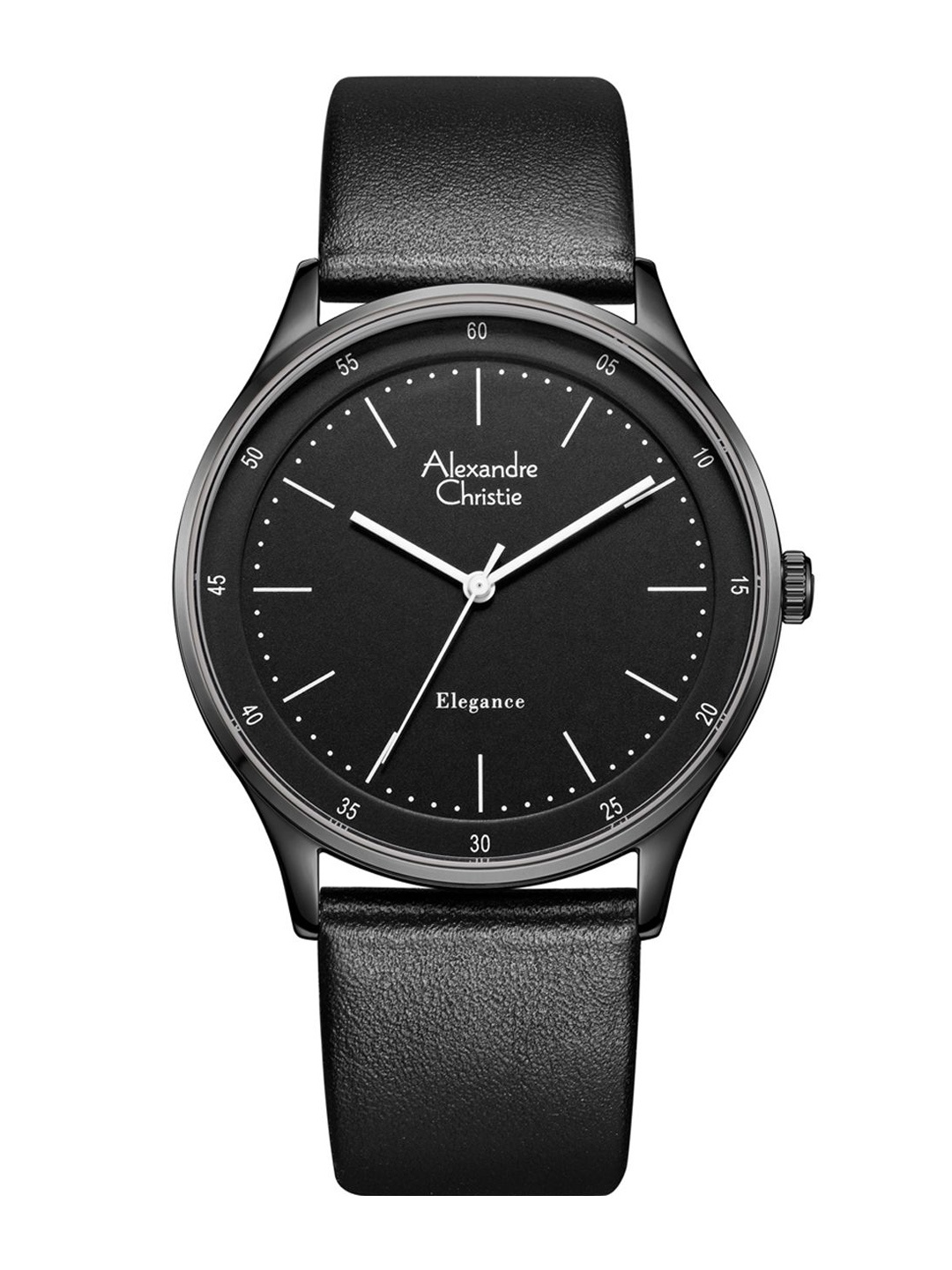 

Alexandre Christie Men Dial & Leather Straps Analogue Watch 8488MHLIPBA, Black