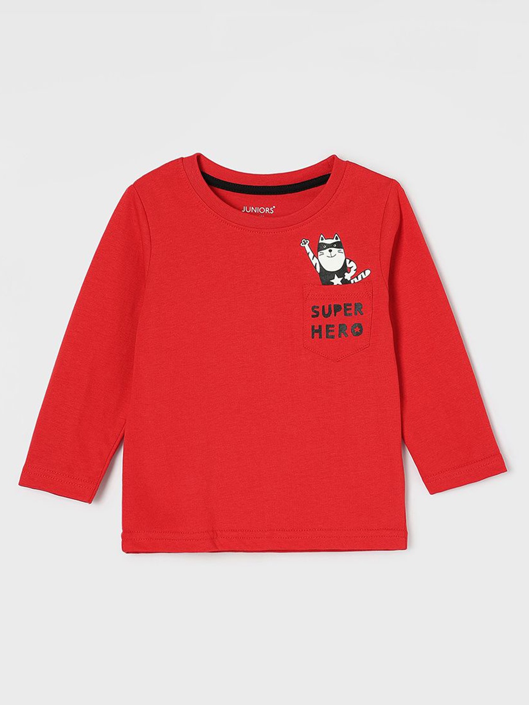 

Juniors by Lifestyle Boys Typography Printed Round Neck Cotton T-shirt, Red