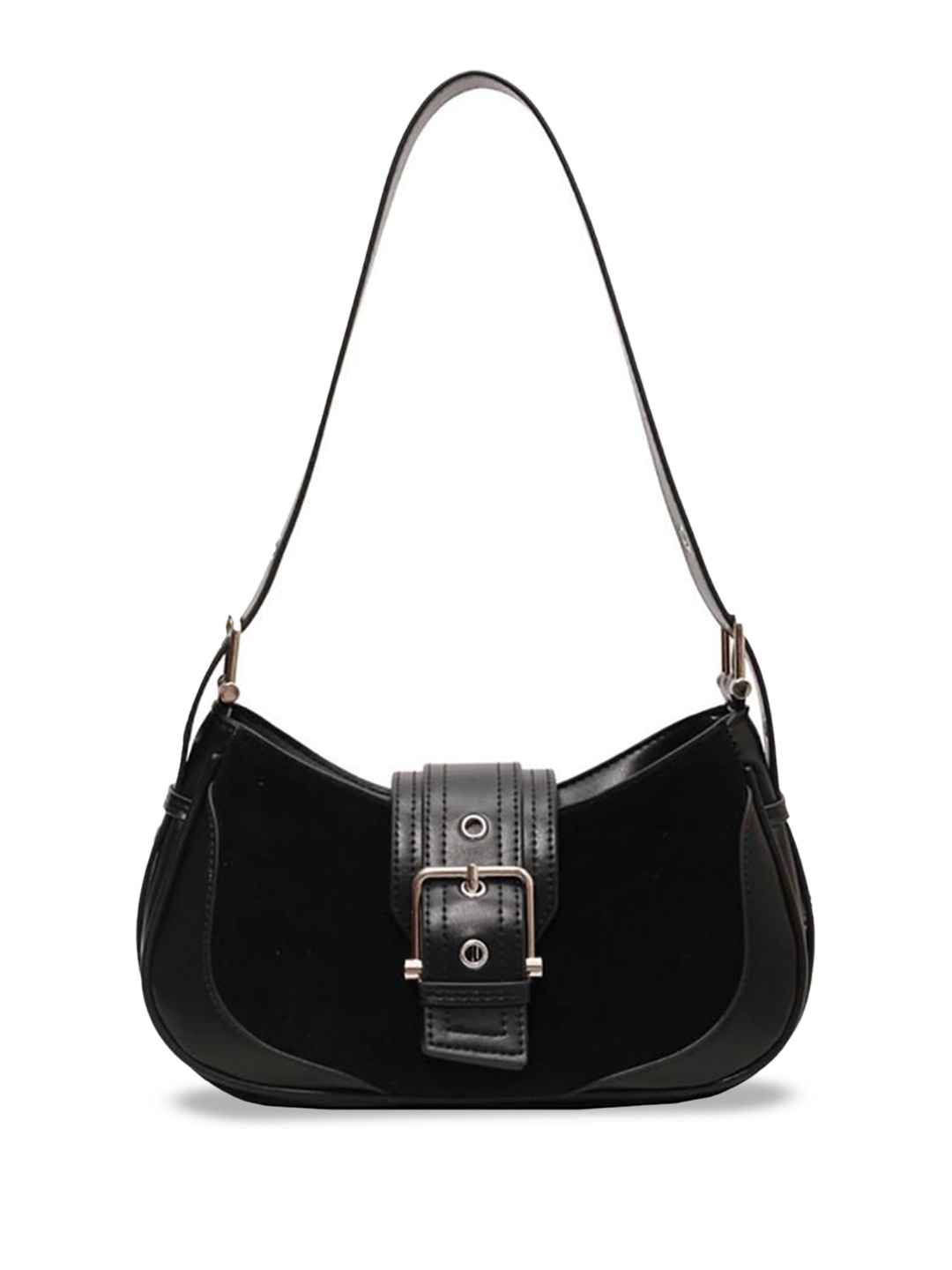 

StyleCast x Revolte Women Solid Half Moon Sling Bag, Black