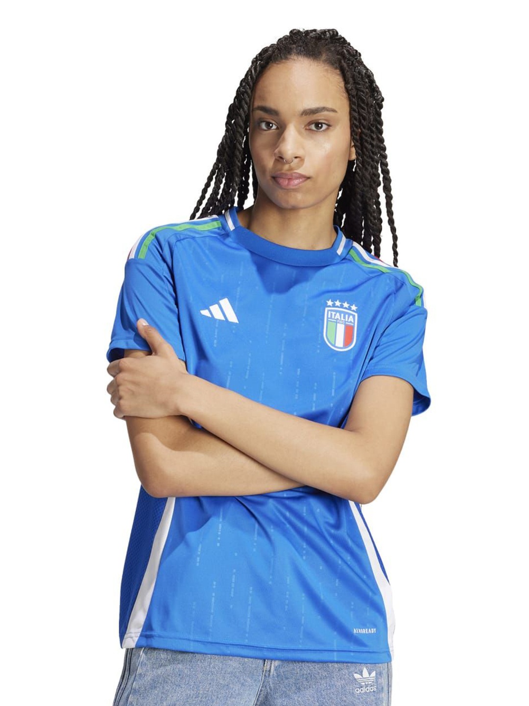 

ADIDAS Figc H Jsy W Printed Tshirt, Blue