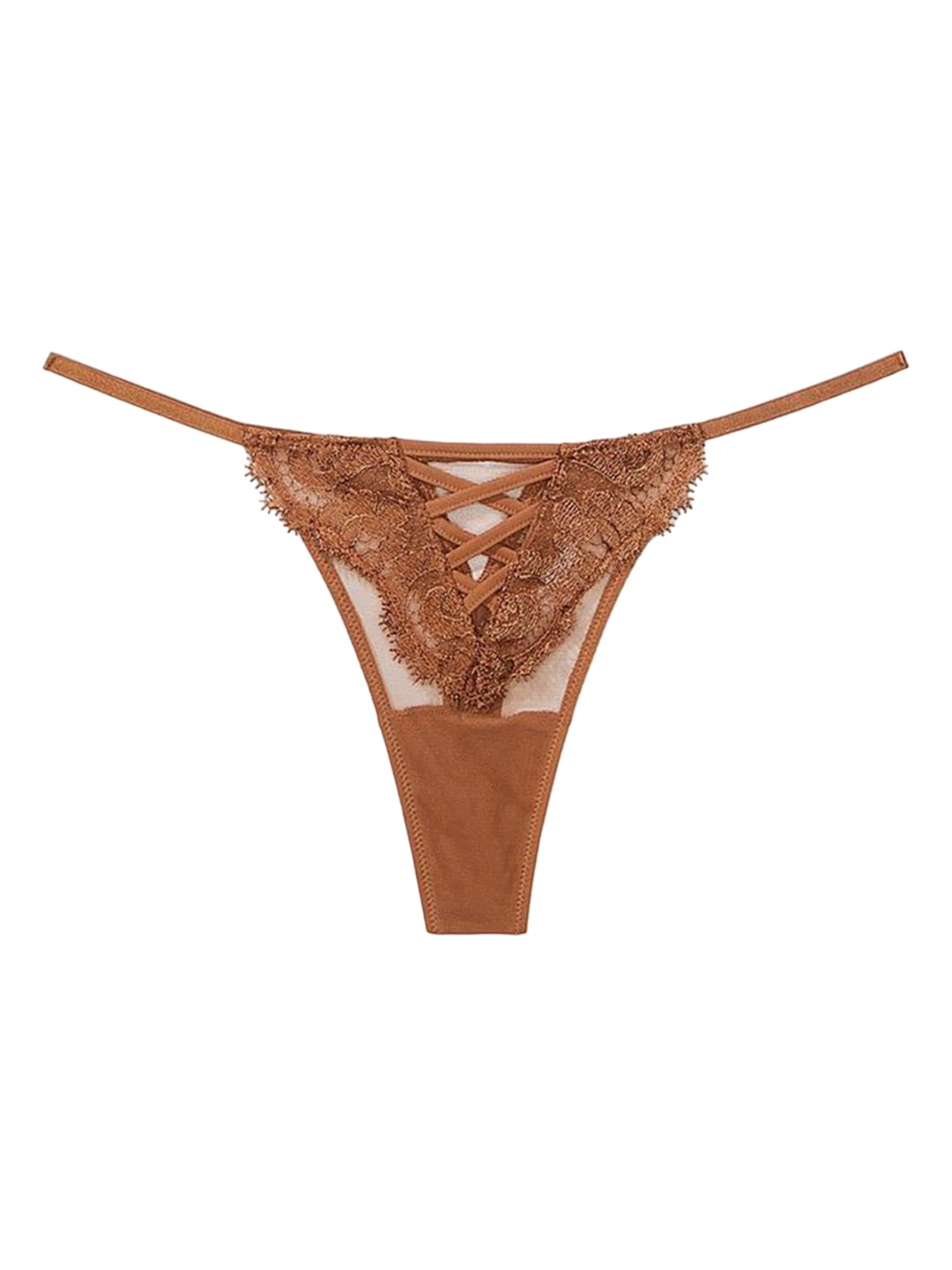 

Victoria's Secret Women Self Design Thong Brief, Brown