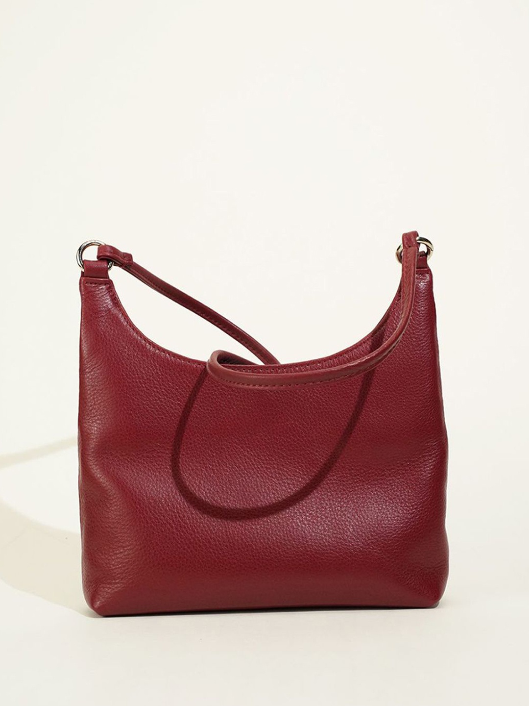 

StyleCast x Revolte Women Textured Structured Sling Bag, Maroon