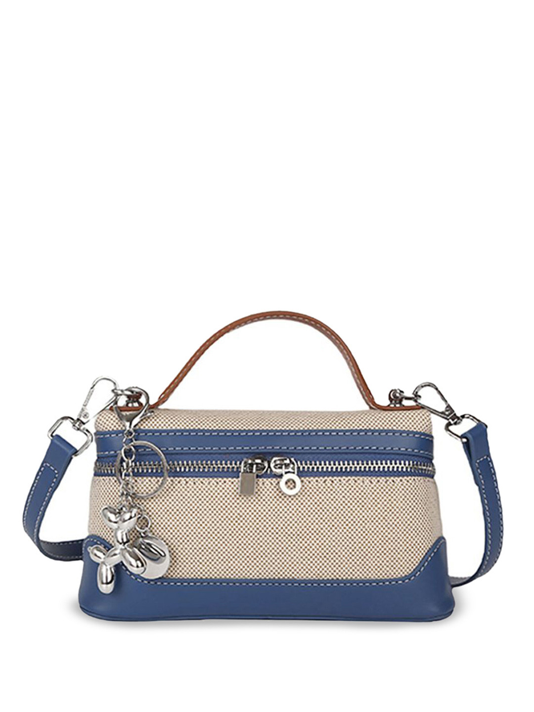 

StyleCast x Revolte Women Colourblocked Bowling Satchel Bag, Blue