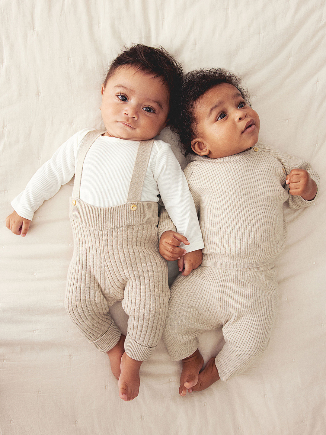 

H&M Kids 2-Pcs Cotton Round Neck Set, White