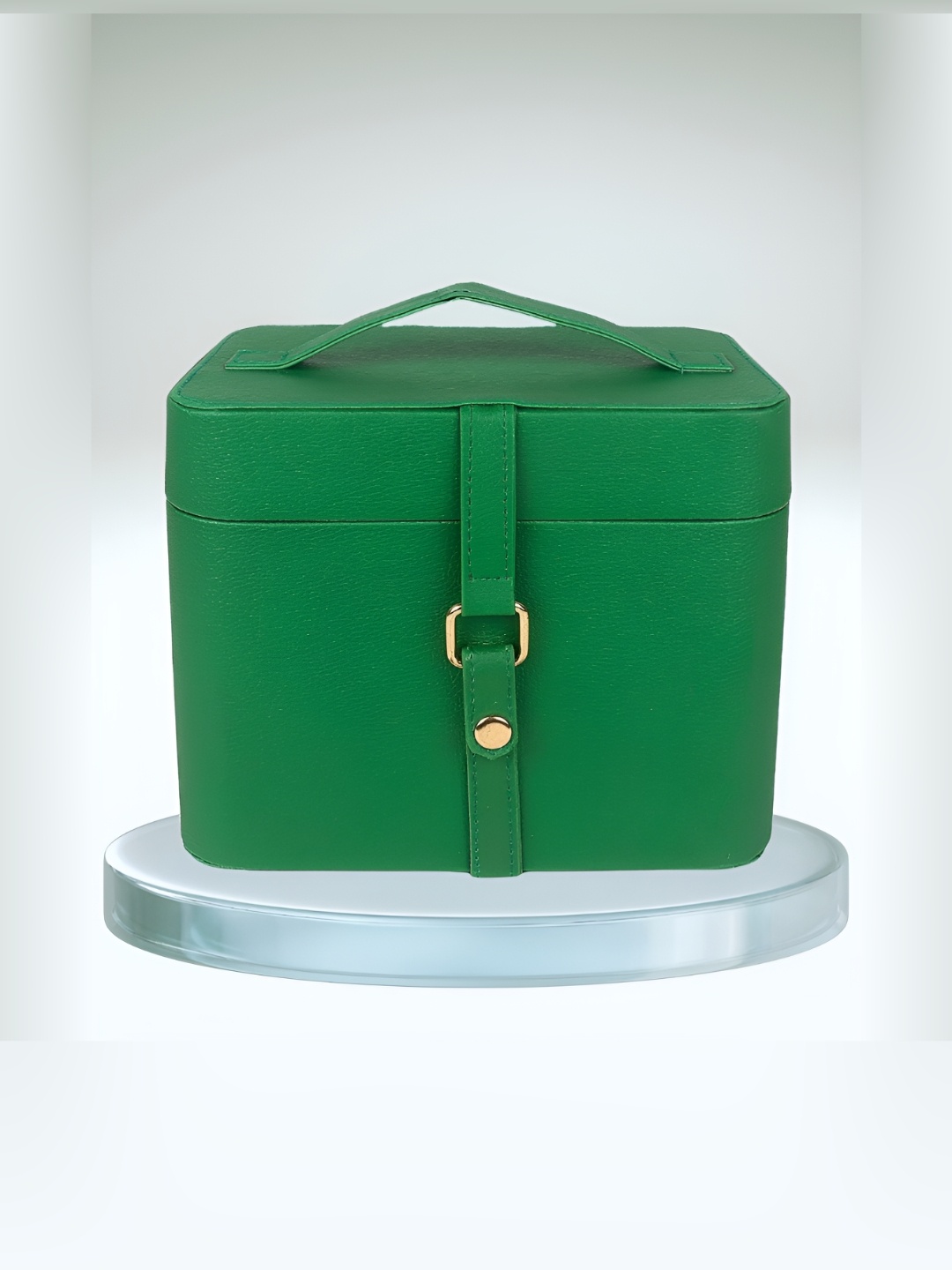 

yelloe Green PU Leather Makeup Organiser