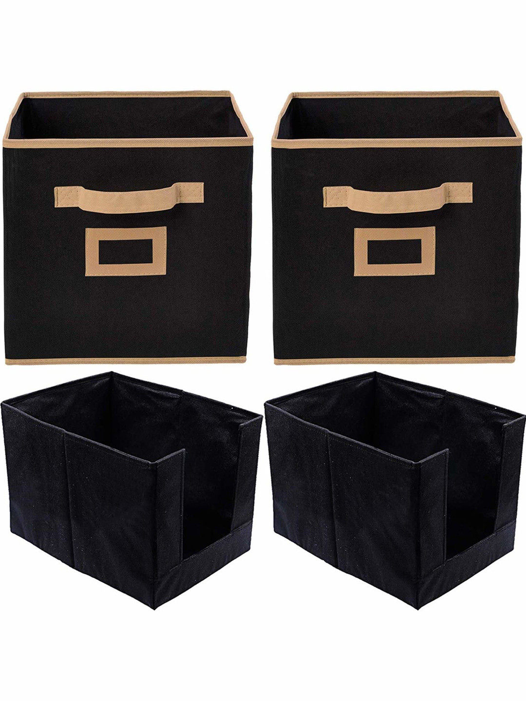 

Kuber Industries Black 4 Pieces Foldable Shirt Stacker Organisers