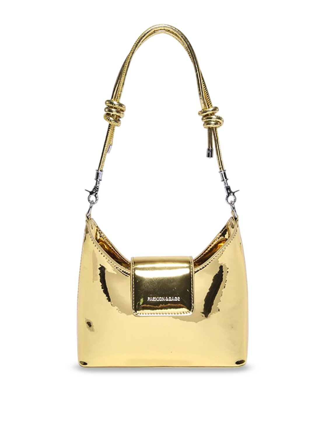 

StyleCast x Revolte Women Solid Structured Shoulder Bag, Gold