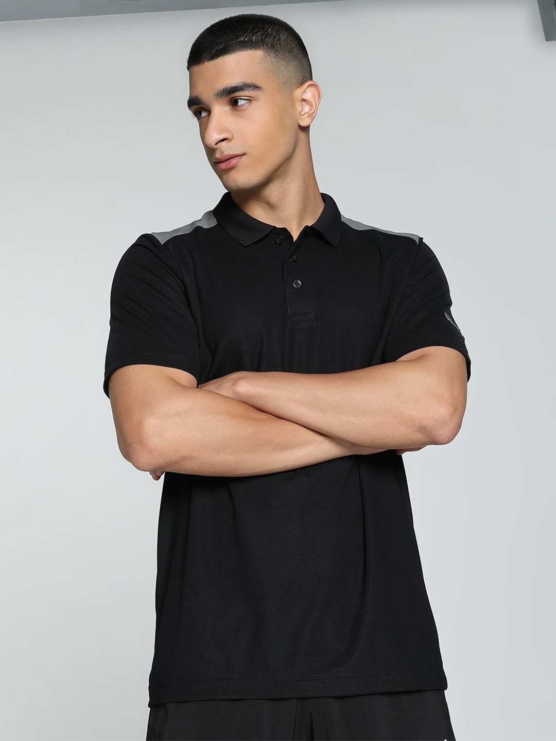 

Puma Train Colorblock Training Polo, Black