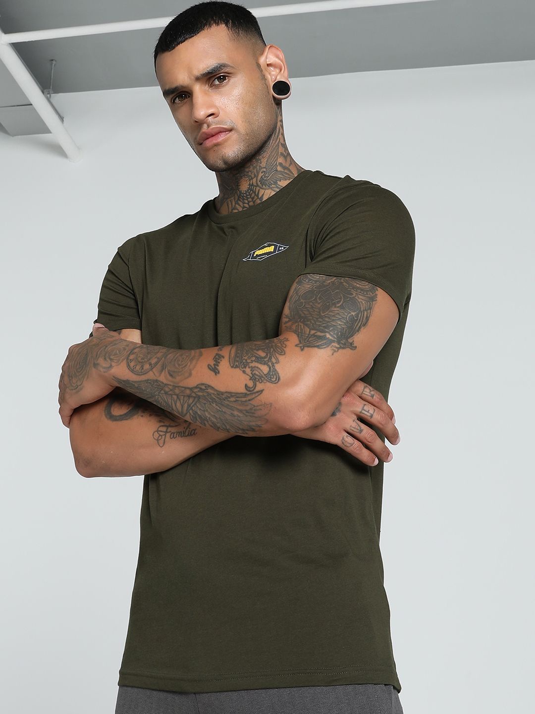 

Puma Small Graphic Slim Fit Tee, Green