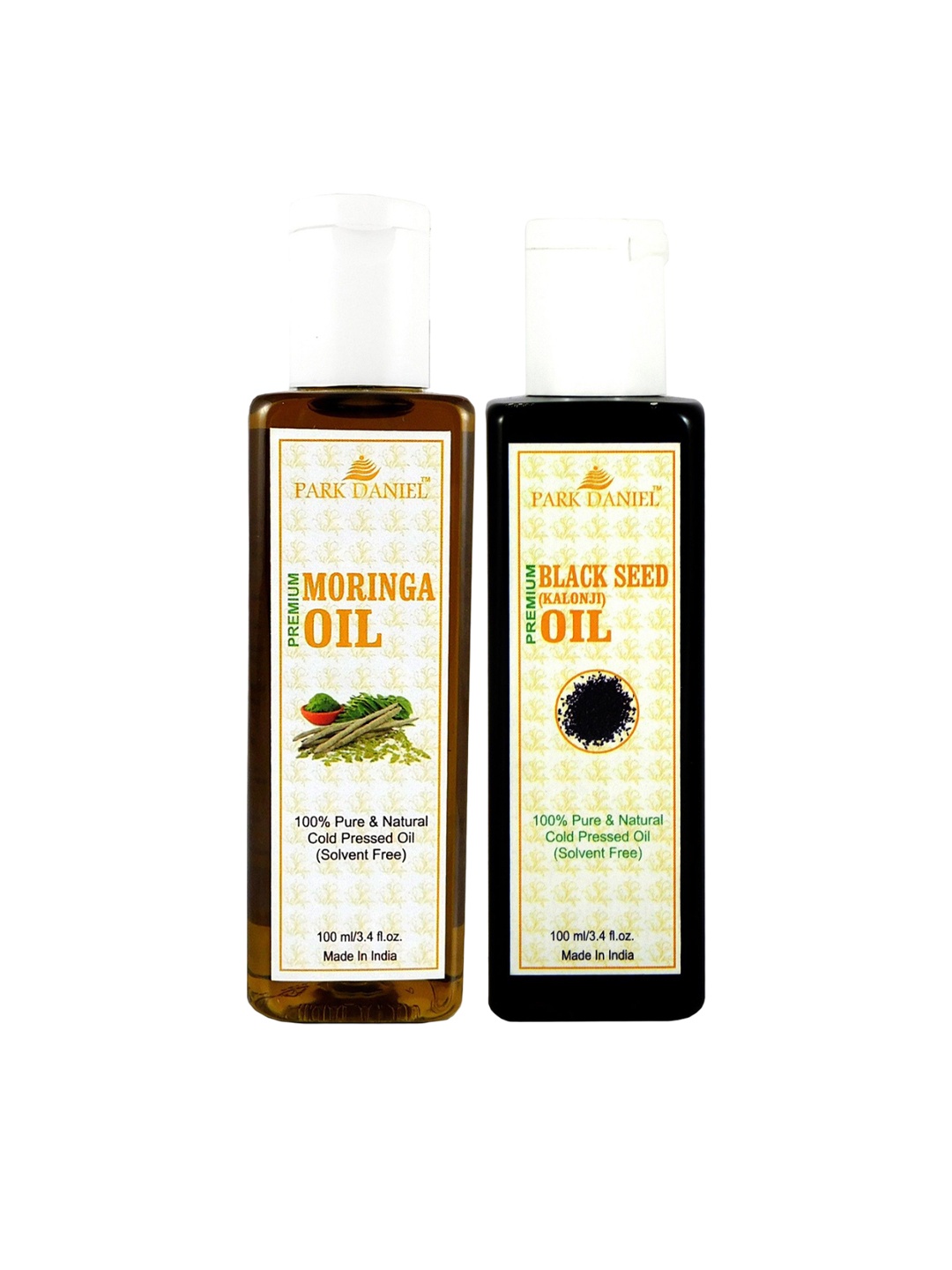 

Park Daniel Set Of 2 Moringa Oil & Black Seed Oil- 100 ml Each, Transparent