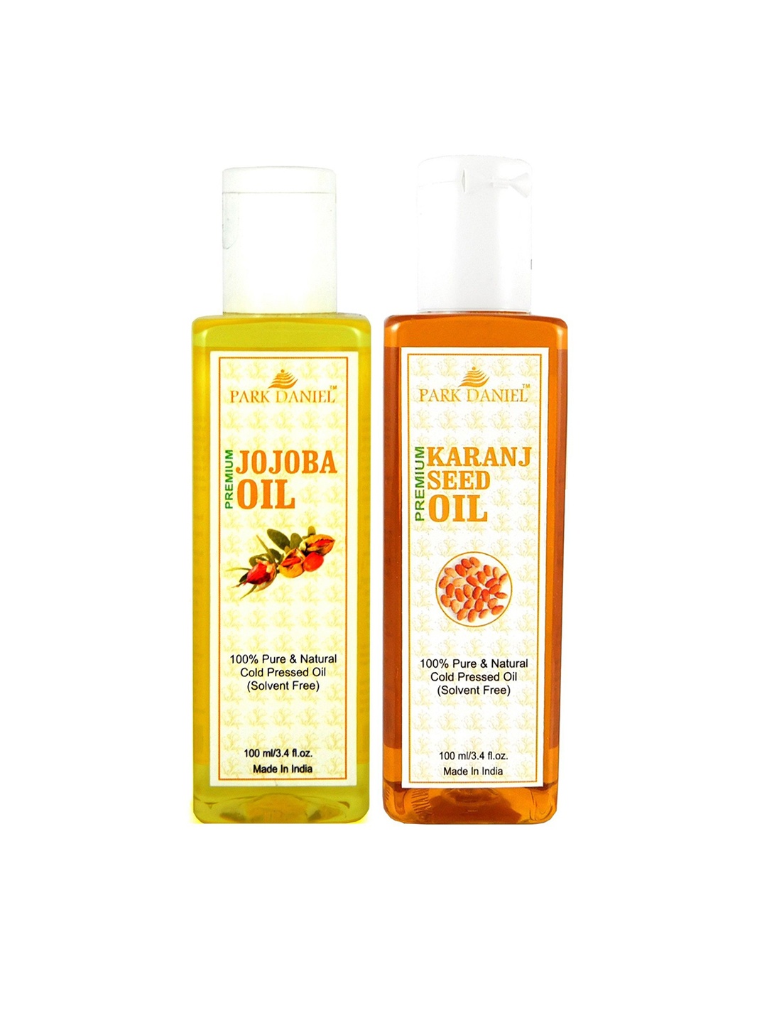 

Park Daniel Set Of 2 Pure Natural & Organic Jojoba Oil & Karanj Seed Oil - 100 ml Each, Transparent