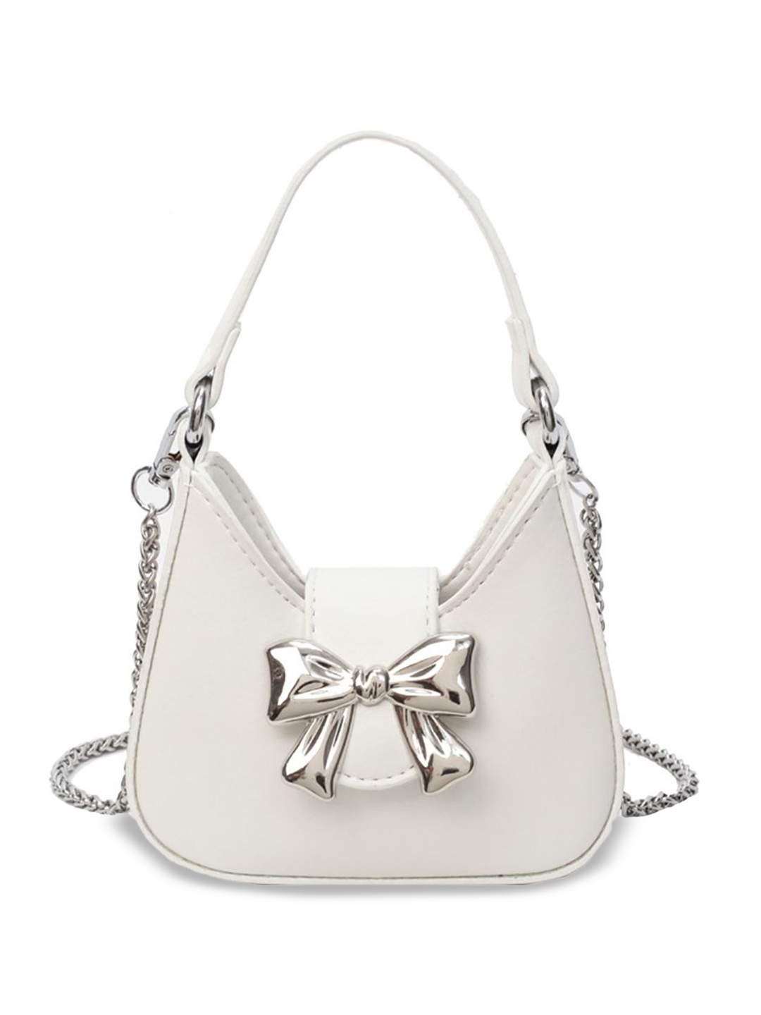 

StyleCast x Revolte Women Solid Half Moon Sling Bag, Off white