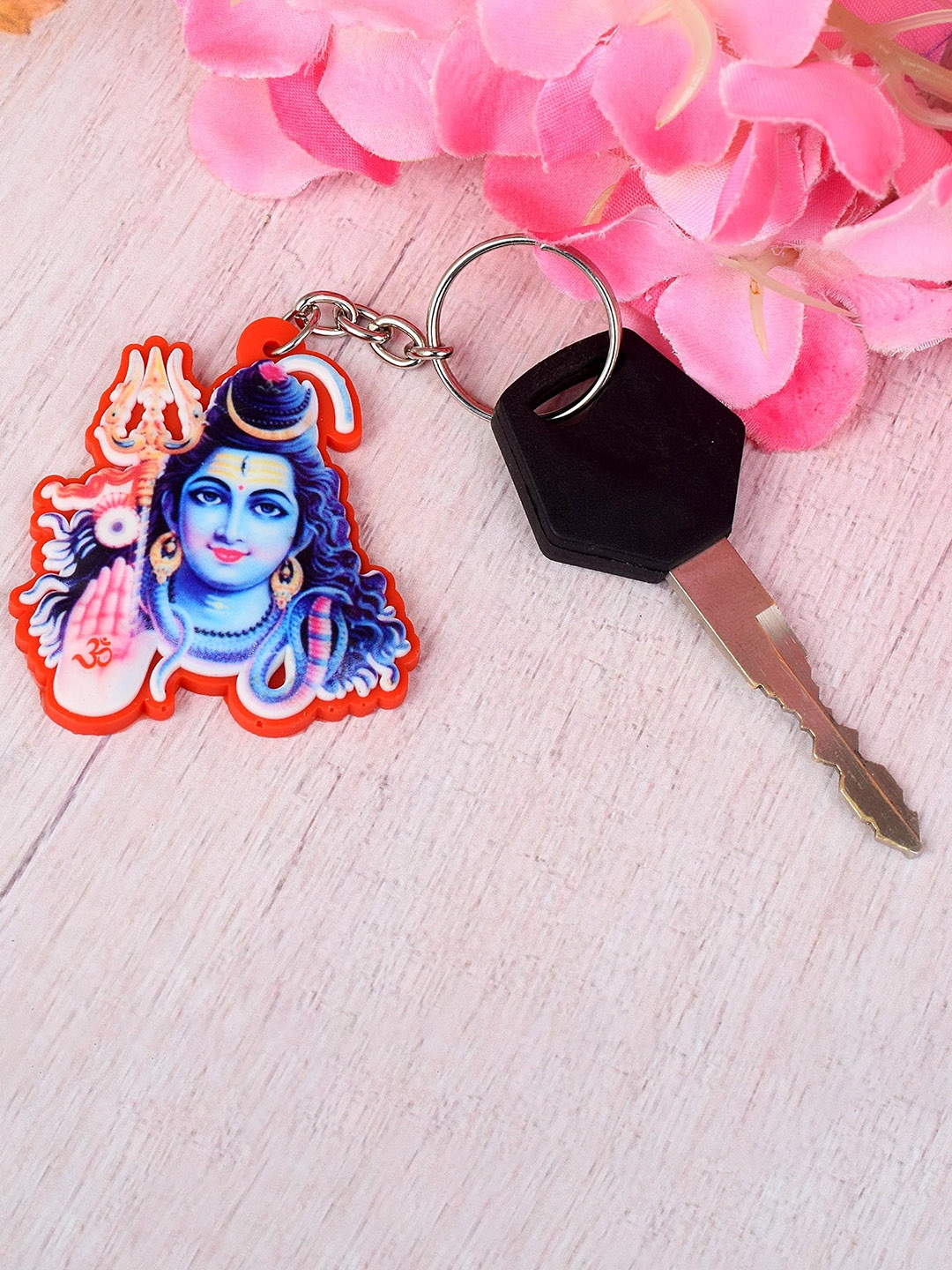 

MEMOIR Bholenath Mahadev Shankar Shiv Spiritual Keychain, Red