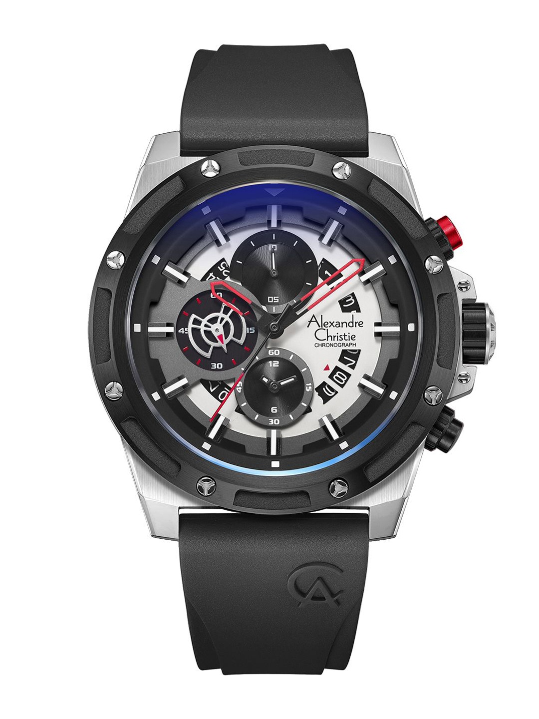 

Alexandre Christie Men Printed Dial & Textured Straps Analogue Watch 6506MCRTBSL, Black