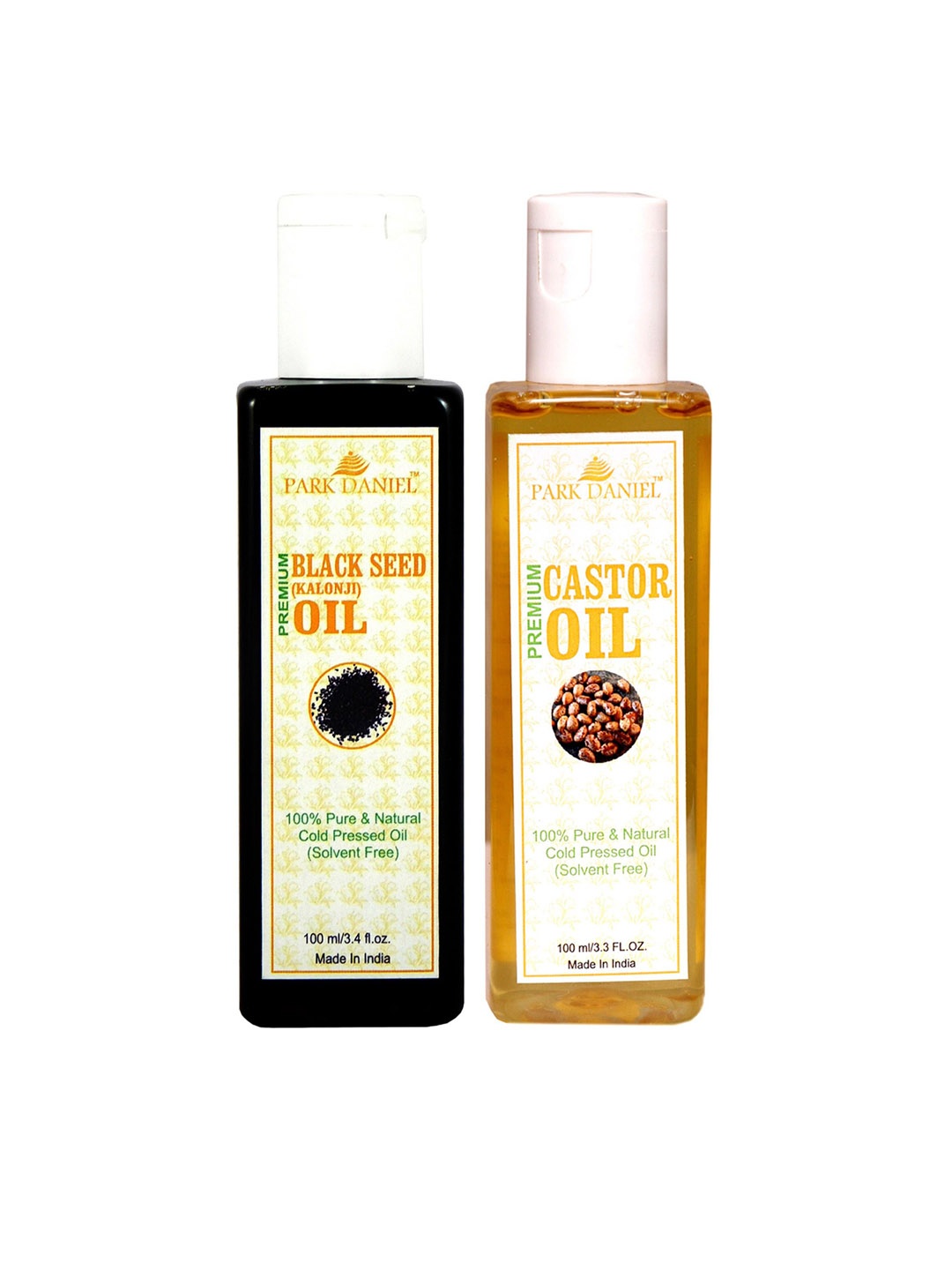 

Park Daniel Set Of 2 Black Seed Oil With Castor Oil - 100 ml Each, Transparent