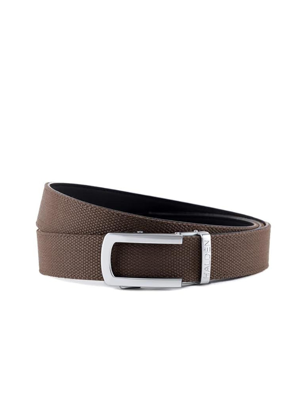 

HALDEN Men Textured Leather Belt, Brown