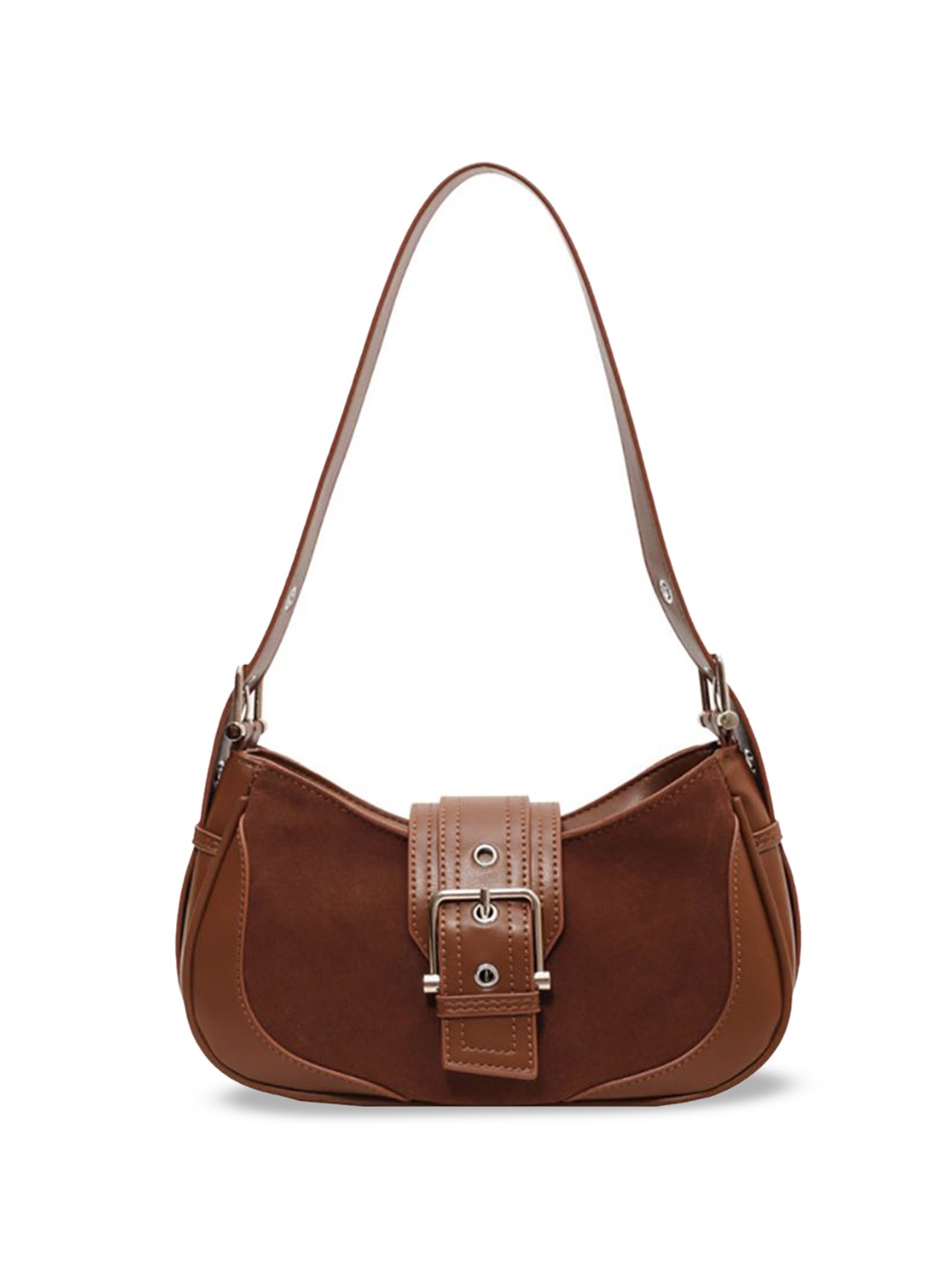 

StyleCast x Revolte Women Solid Swagger Sling Bag, Brown