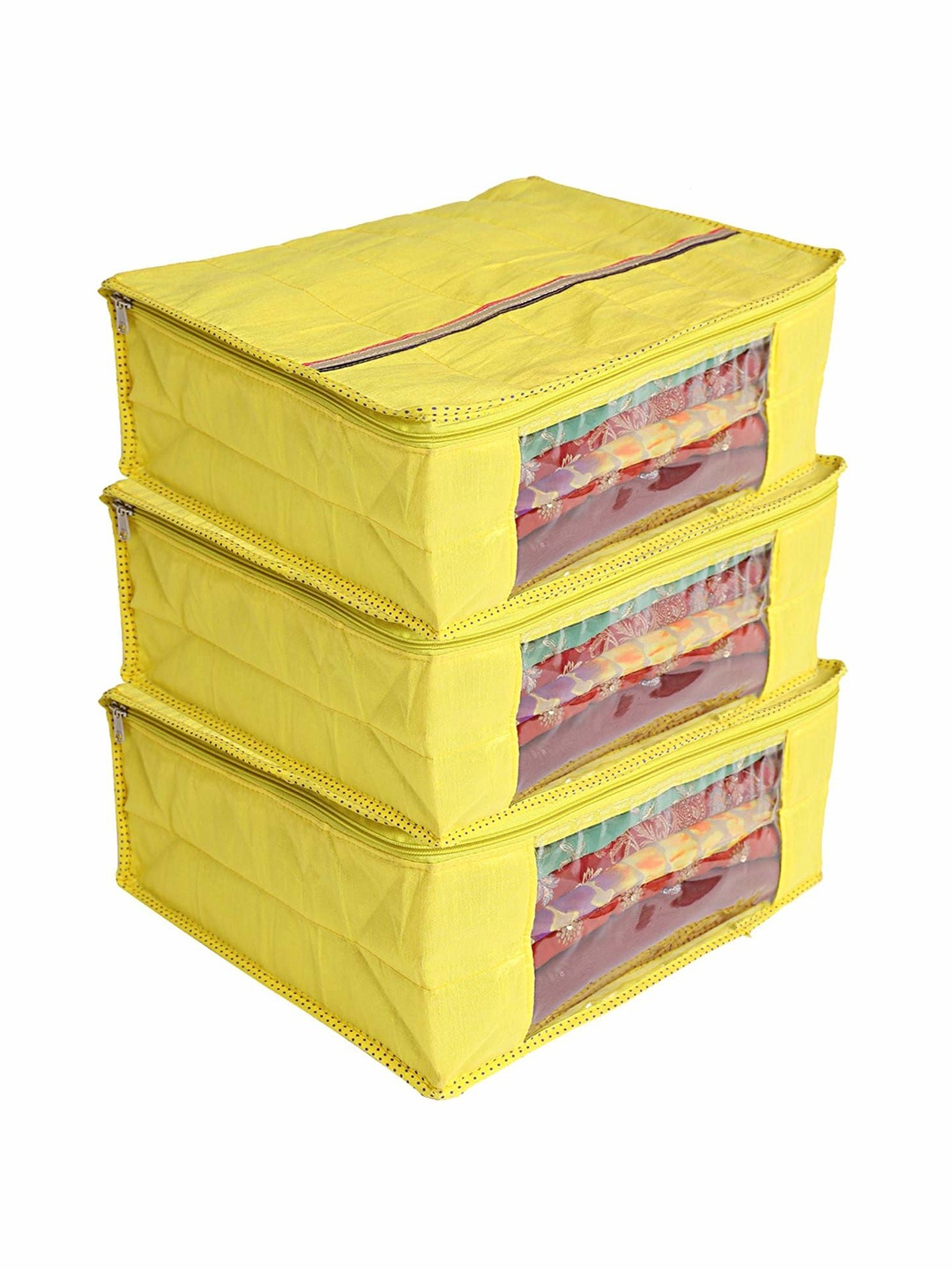 

Kuber Industries Yellow 3 Pieces Multi-Utility Organisers