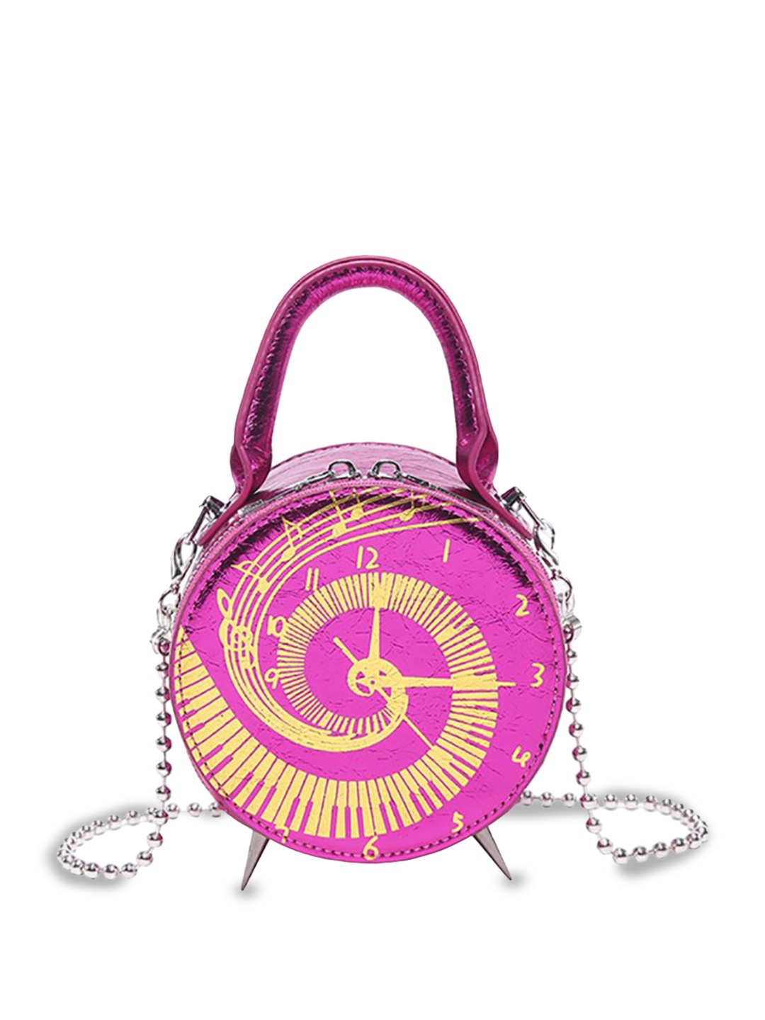 

StyleCast x Revolte Women Graphic Printed Structured Satchel Bag, Pink