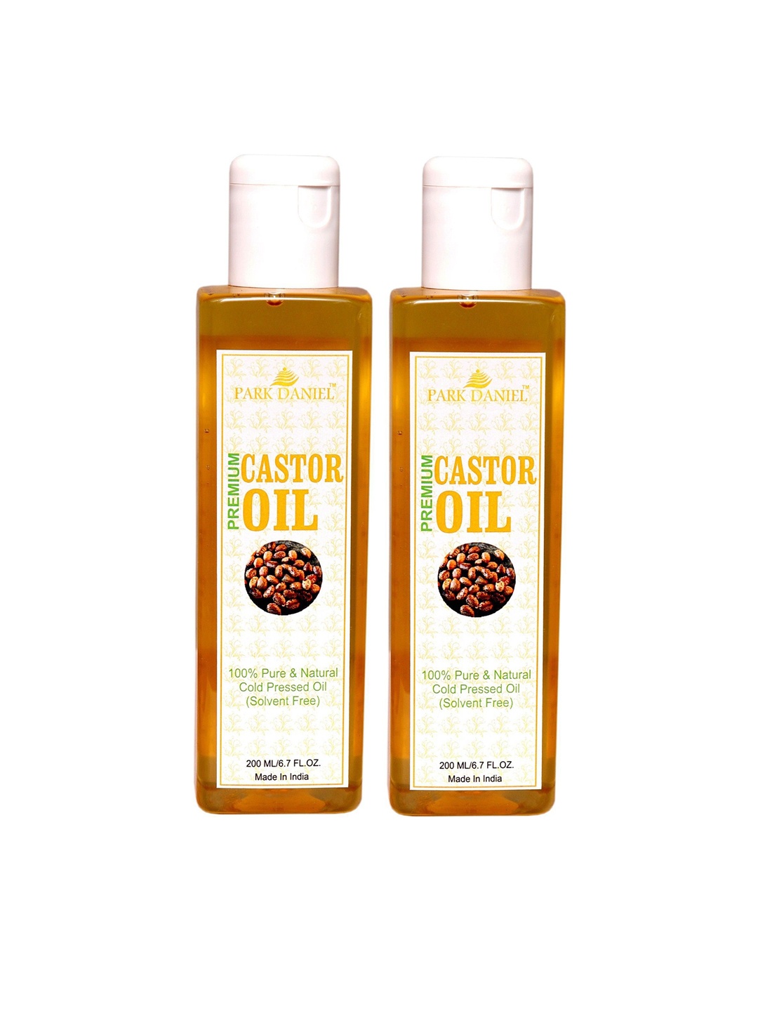 

Park Daniel Set Of 2 Pure & Natural Castor Oil - 200 ml Each, Transparent