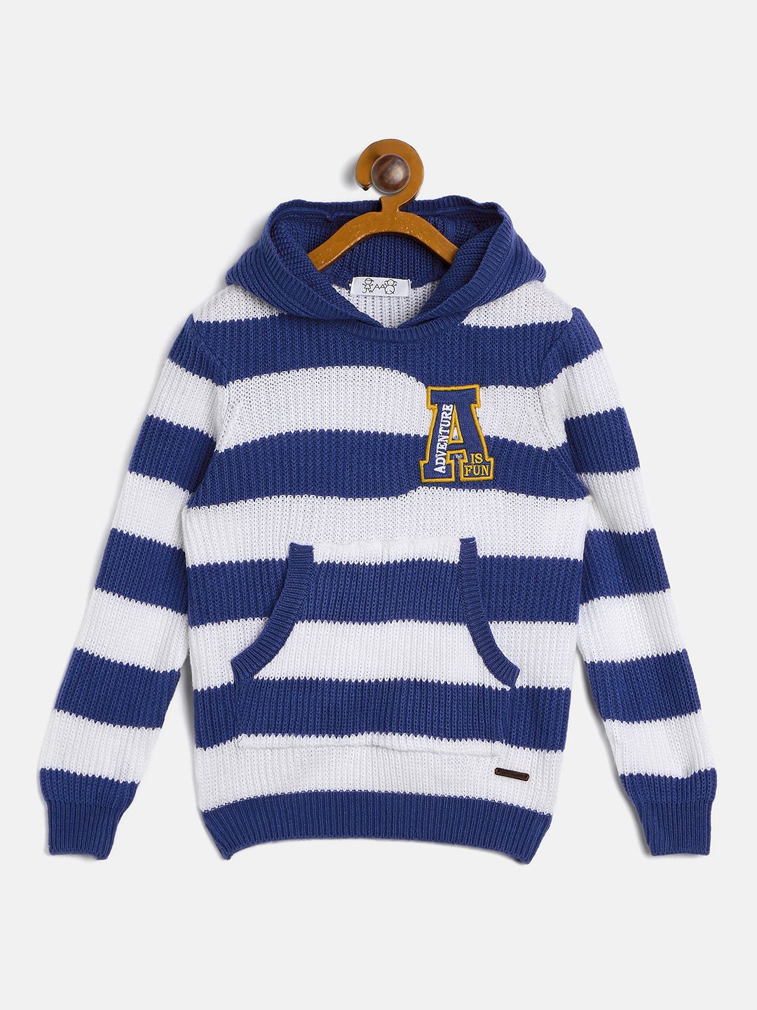 

JWAAQ Boys Striped Pullover, Blue