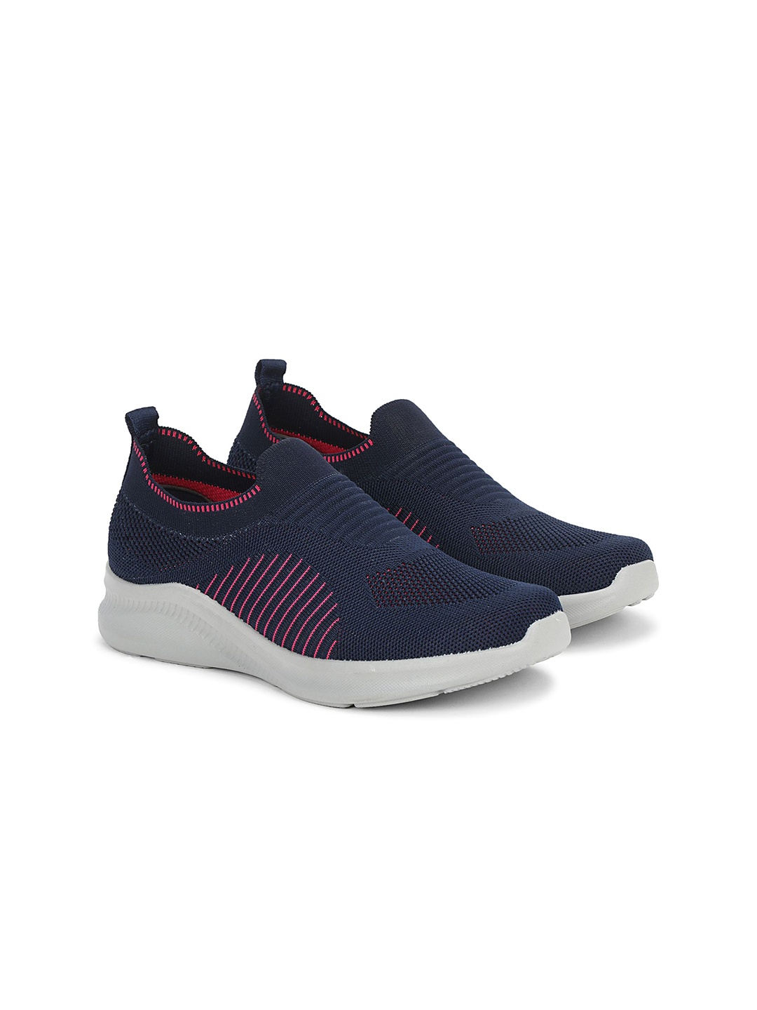 

Aqualite Women Woven Design Mesh Slip-On Sneakers, Navy blue